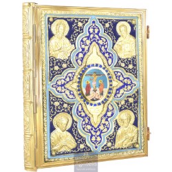 Christian Orthodox Gospel Enameled and Gold Plated  , Brass, Handmade